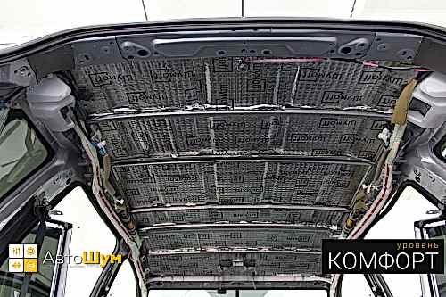 Виброизоляция крыши Тойоты Рав4.